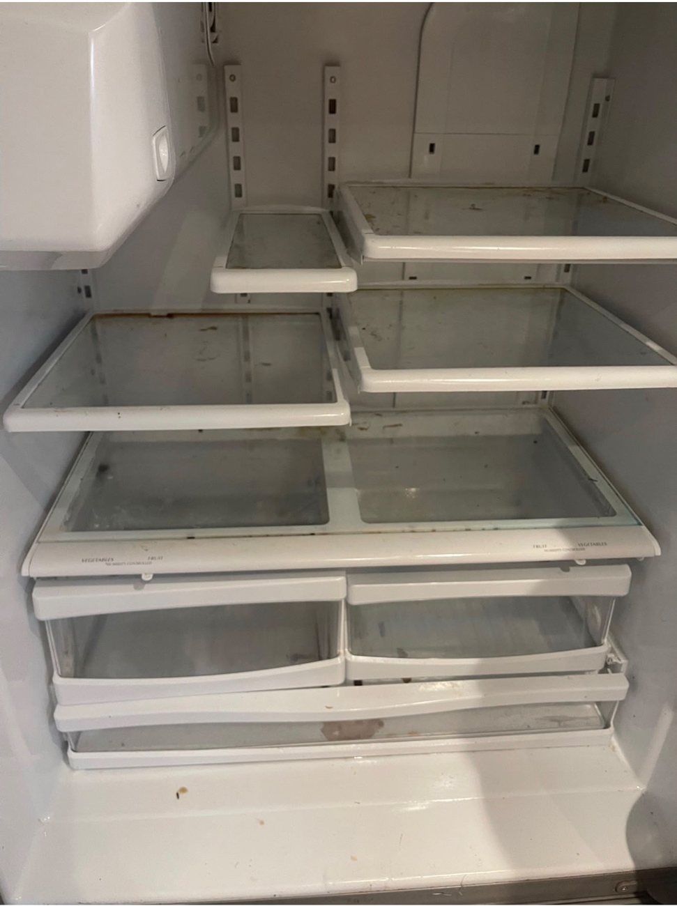 Refrigerator before cleaning