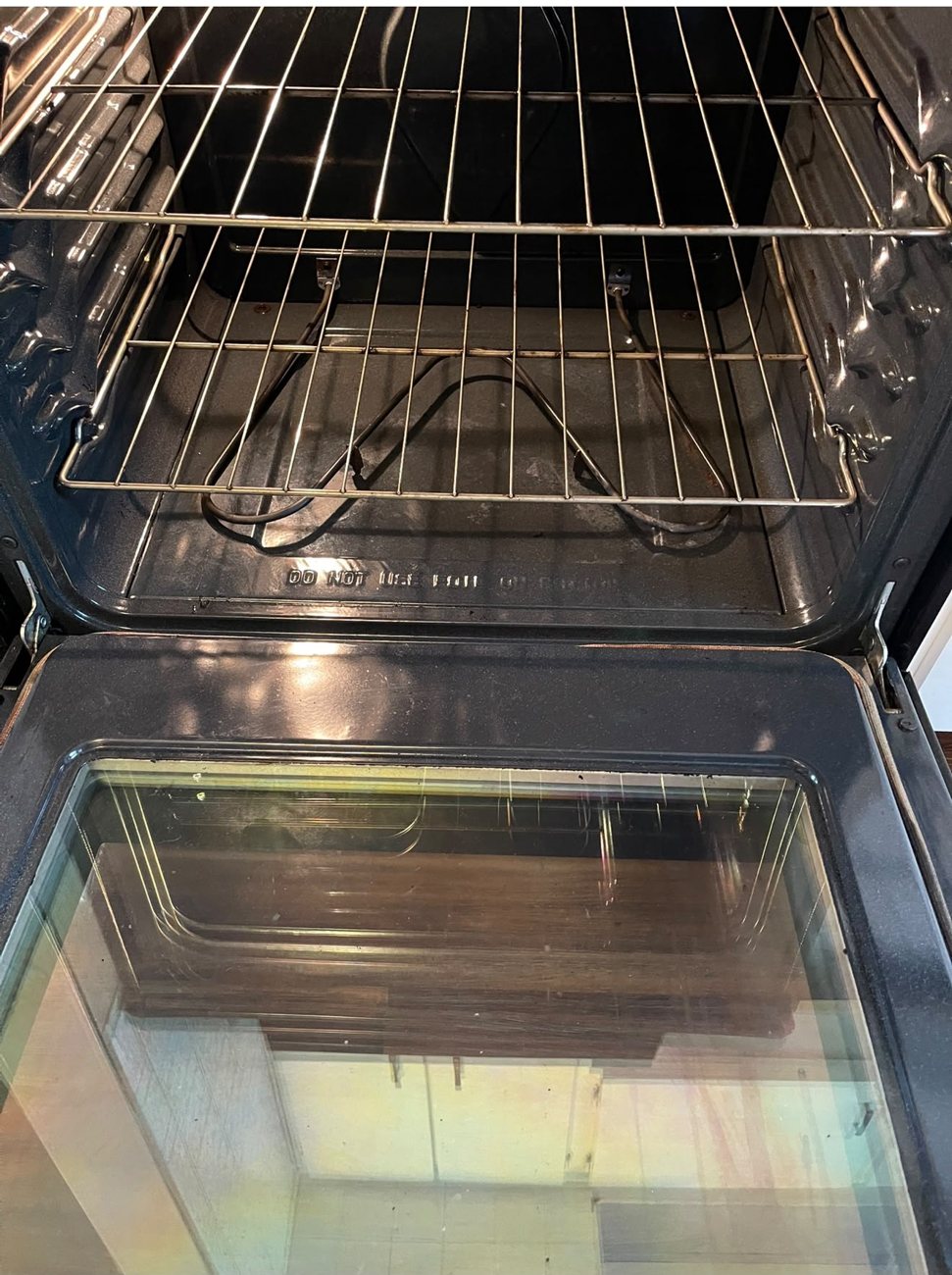 Oven after deep cleaning